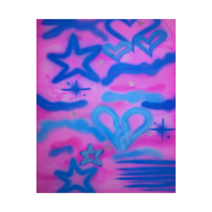 "blue camo" airbrush rolled print