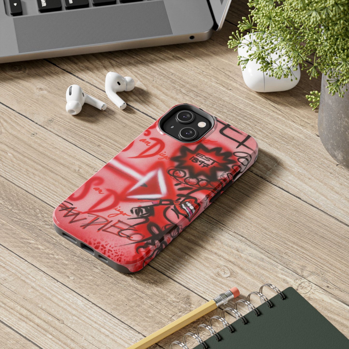 "san diego" airbrush iPhone case