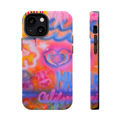 "mornings in malibu" MagSafe airbrush iPhone case
