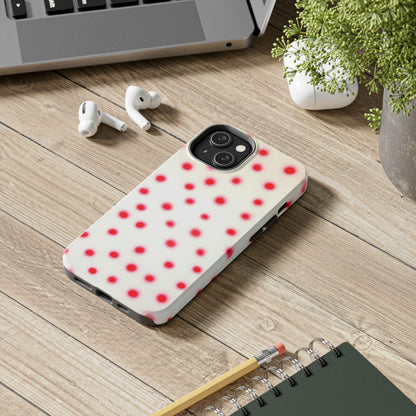 "vanilla cherry polka dot" airbrush iPhone case