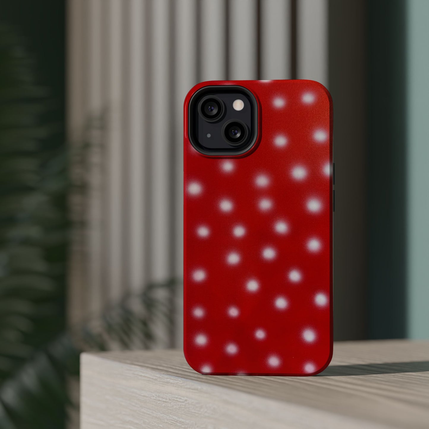 MagSafe "cherry crush polka dot" airbrush iPhone case