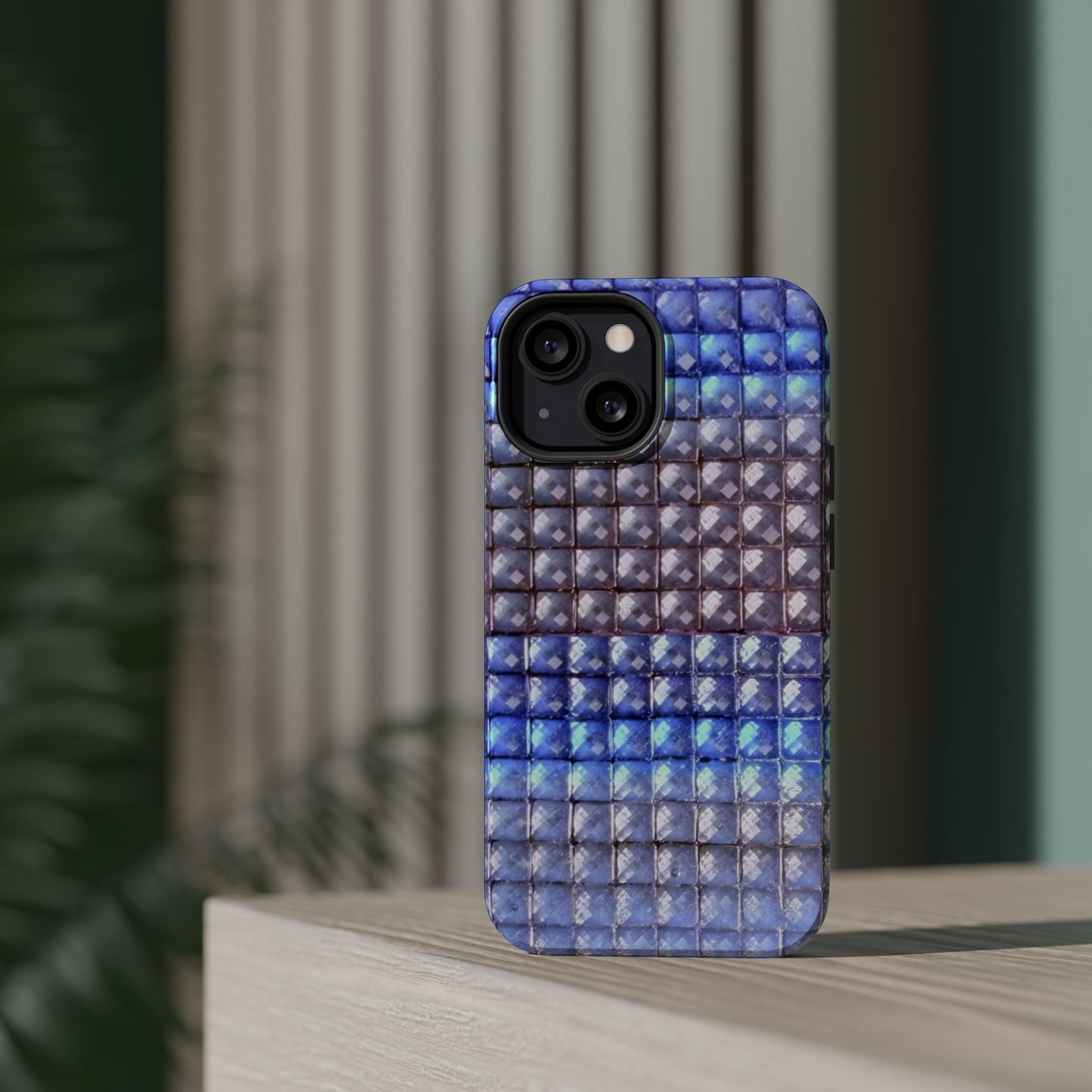 MagSafe "blue studs" airbrush iPhone case