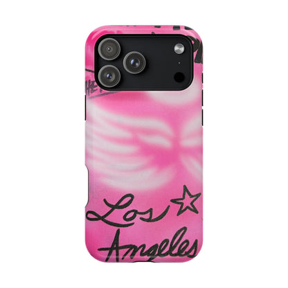 MagSafe "pinke Engelsflügel" Airbrush iPhone Hülle