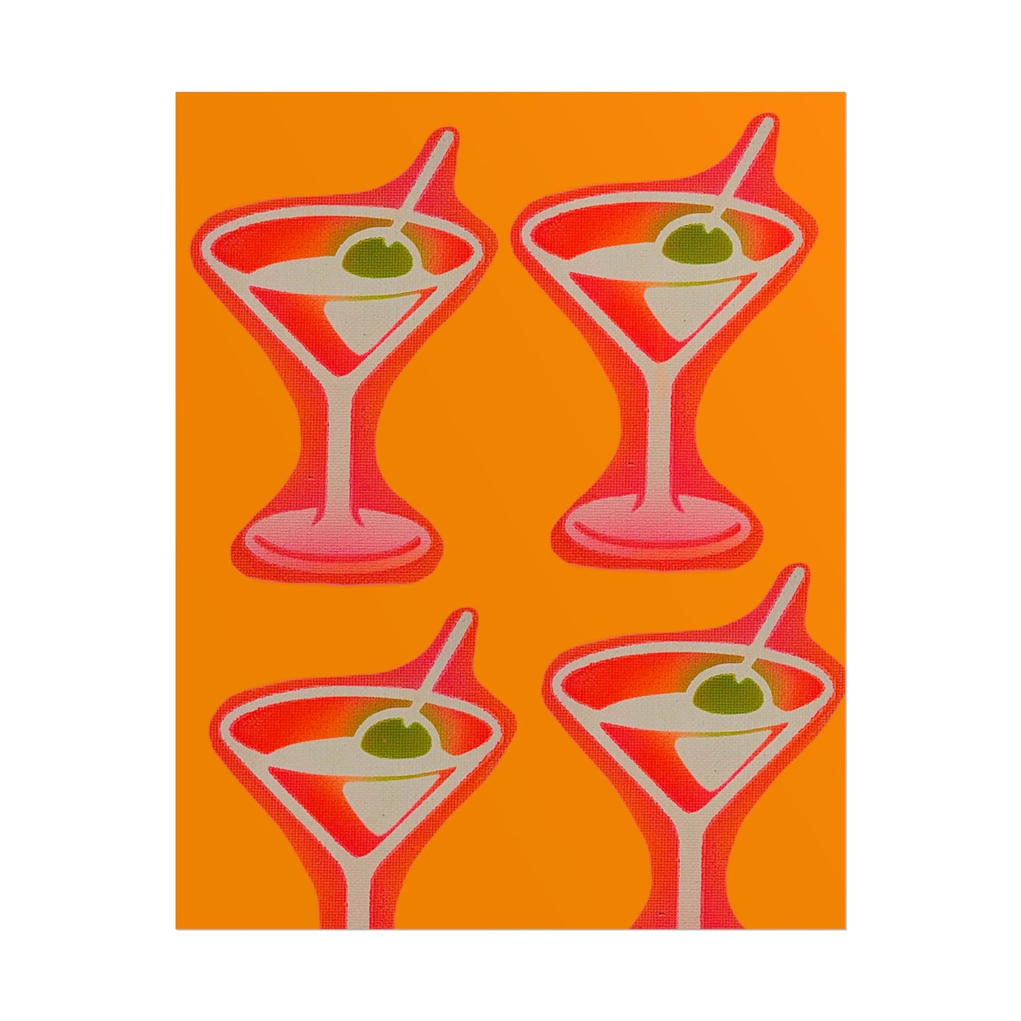 "shaken, not stirred" airbrush rolled print