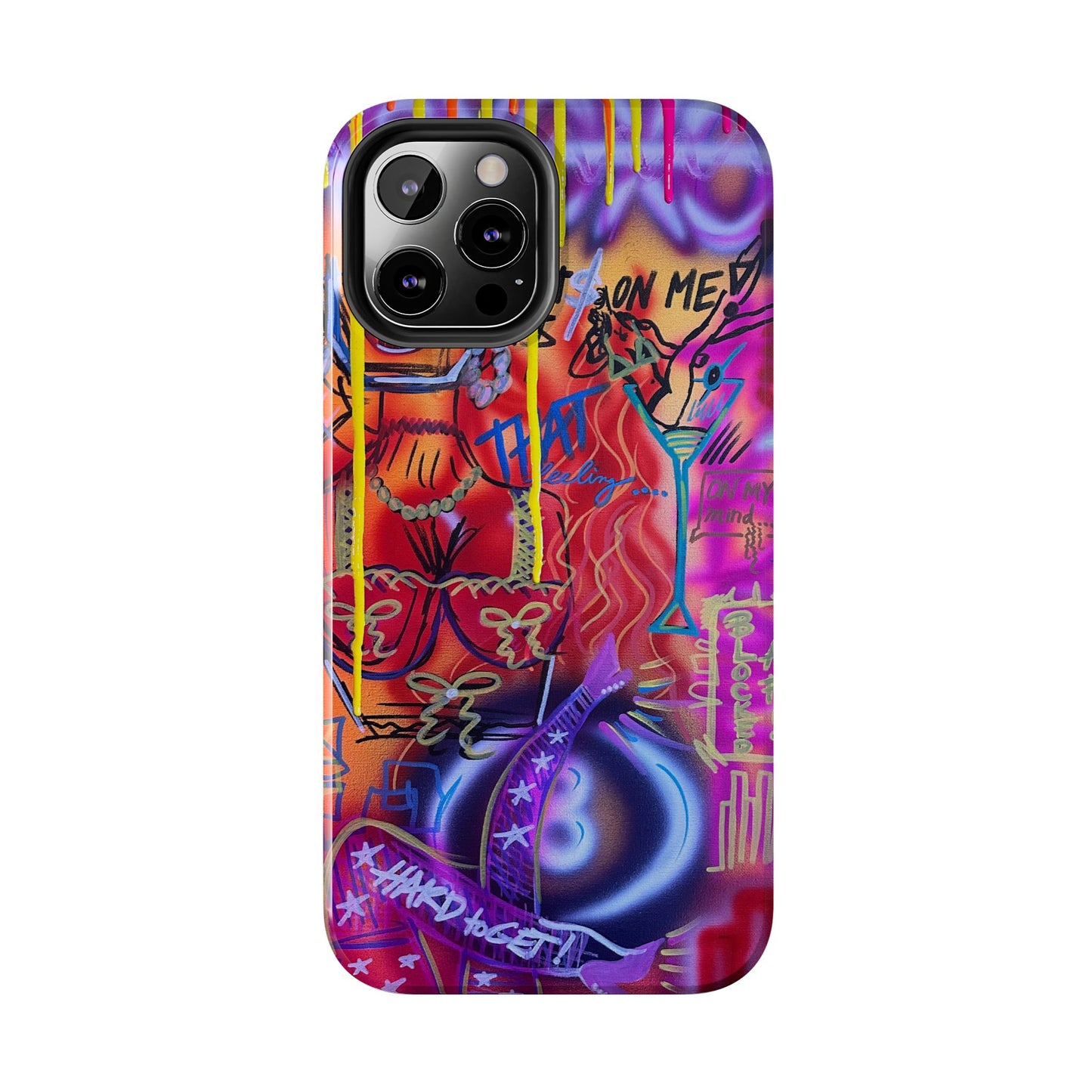 "shots on me" airbrush iPhone case