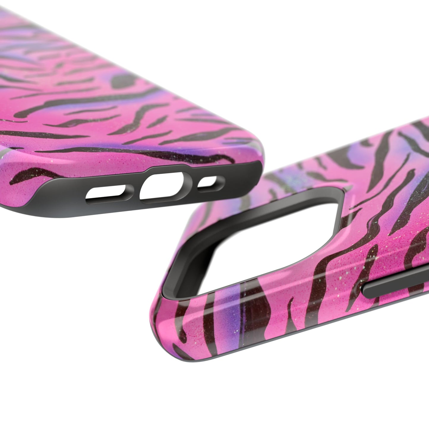 MagSafe "glitter zebra" airbrush iPhone case