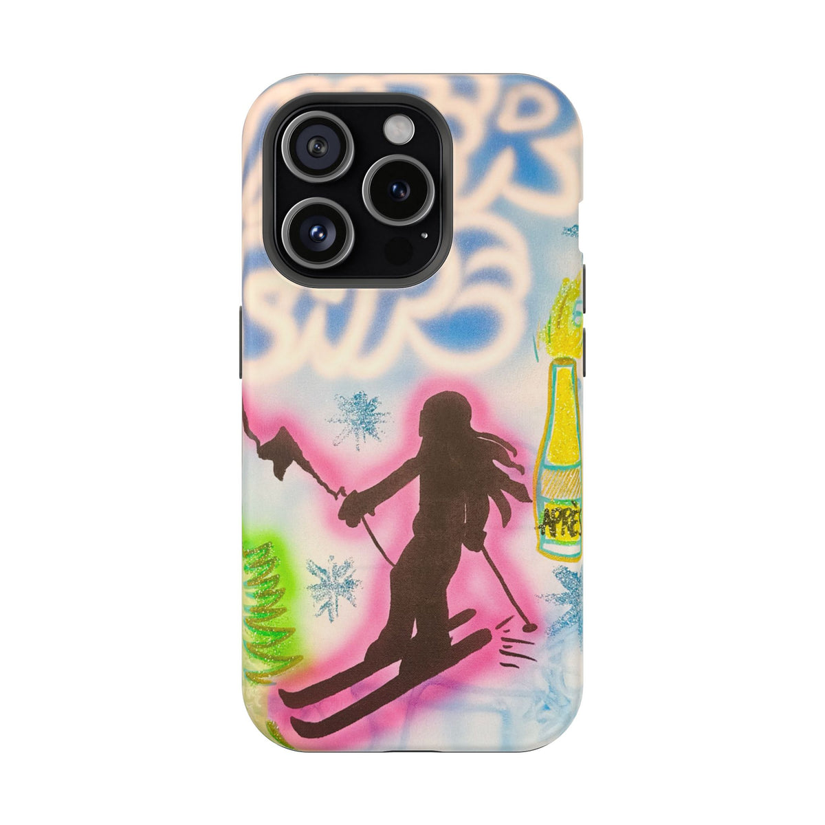 MagSafe "winter escape" airbrush iPhone case