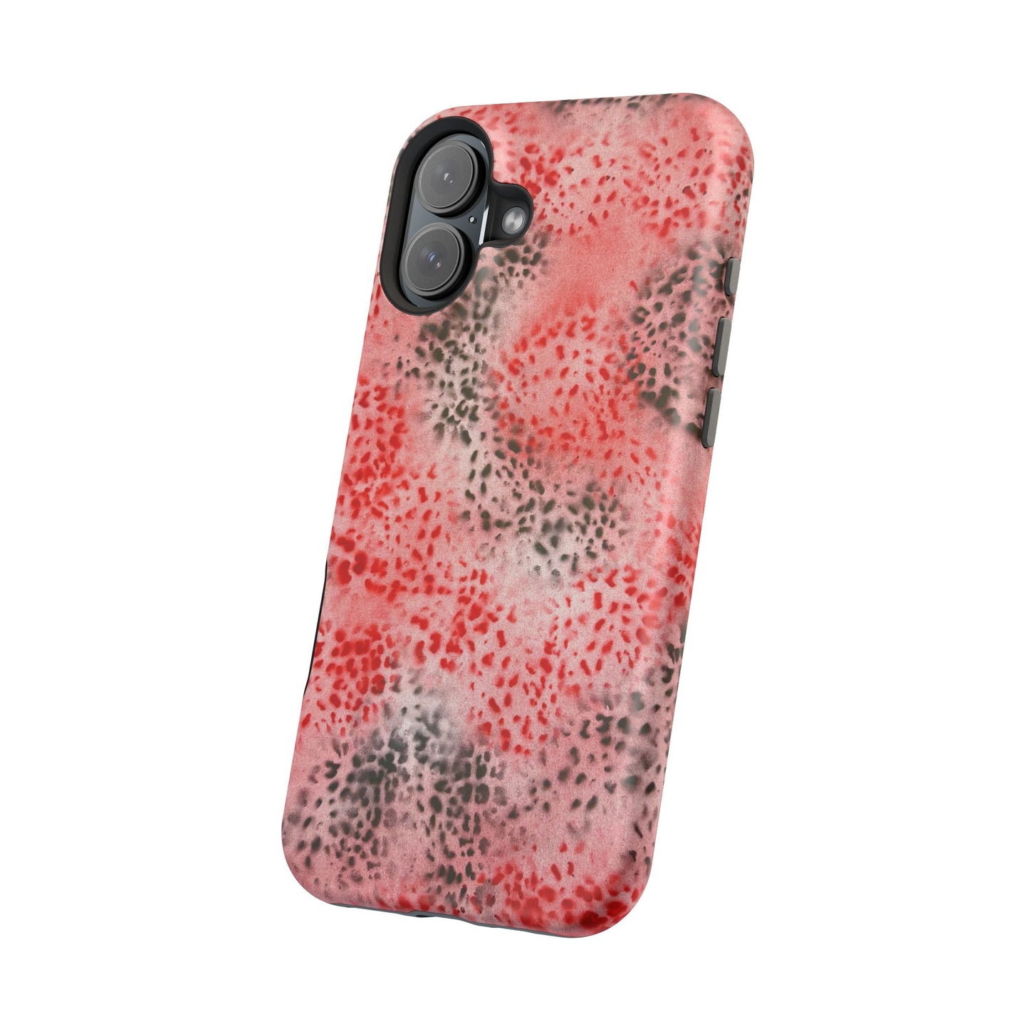 MagSafe "red cheetah" airbrush iPhone case