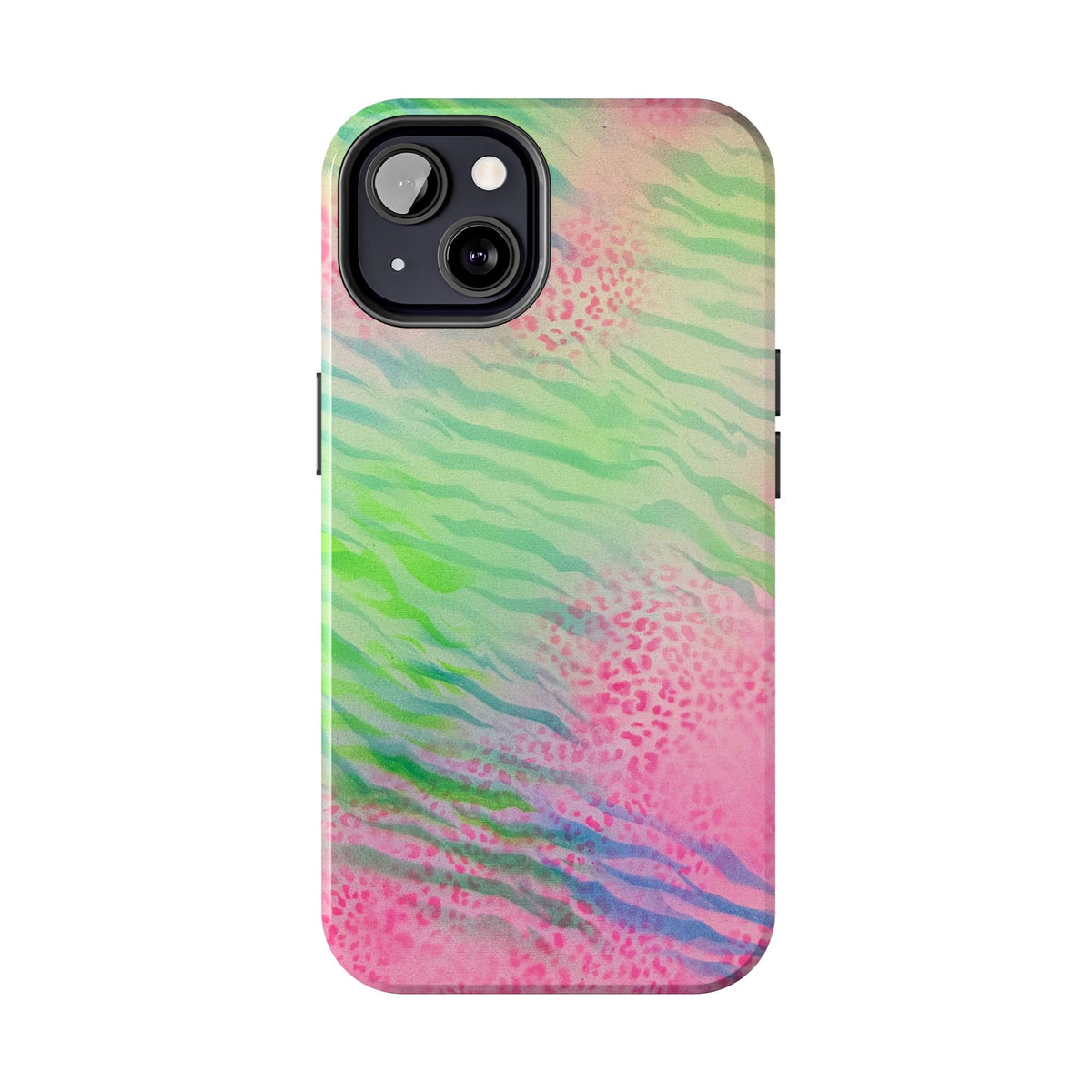 "teal cheetah" airbrush iPhone case