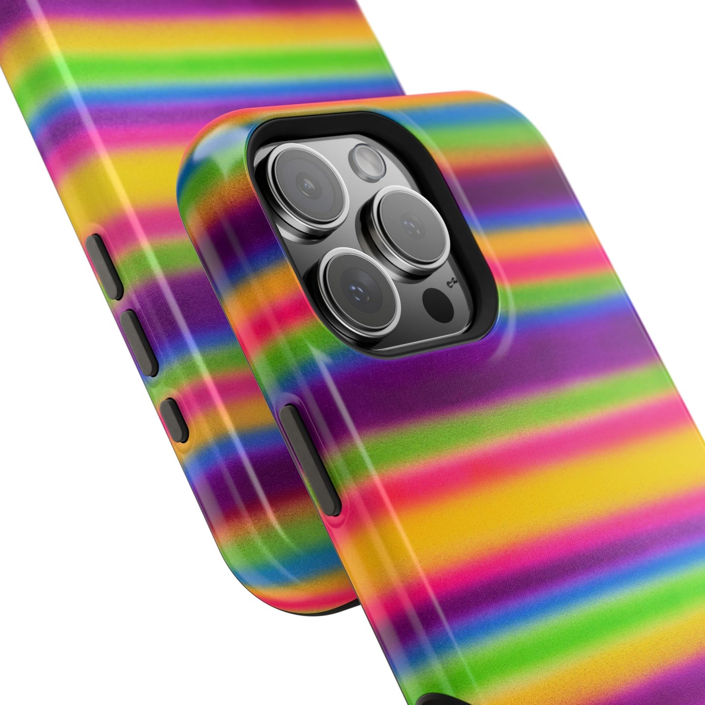 MagSafe "colorful stripes" airbrush iPhone case