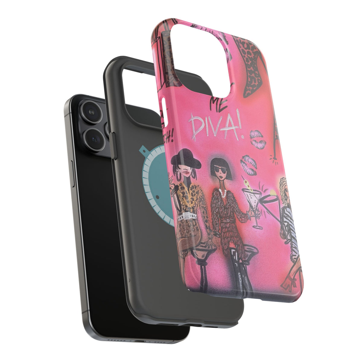 MagSafe "party diva" airbrush iPhone case