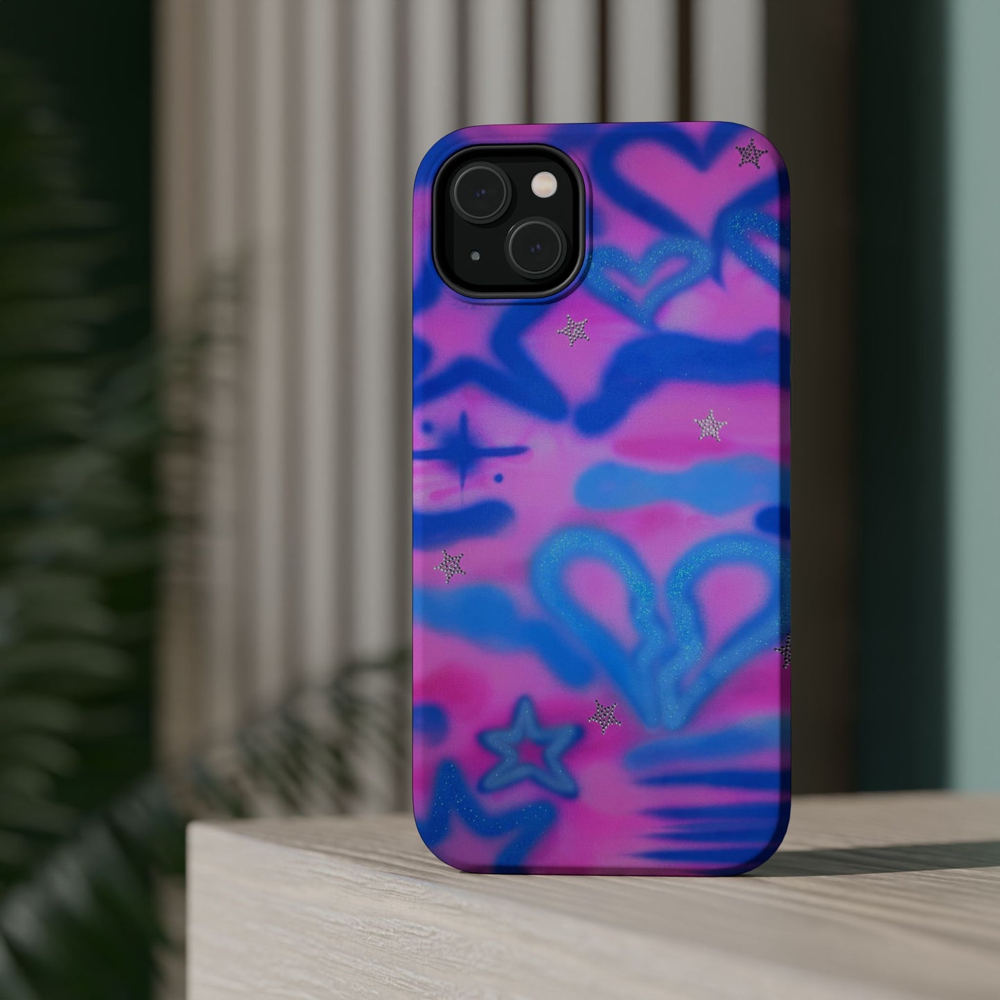 MagSafe "blue camo" airbrush iPhone case