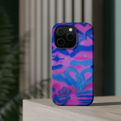 MagSafe "blue camo" airbrush iPhone case