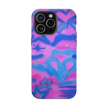 MagSafe "blue camo" airbrush iPhone case