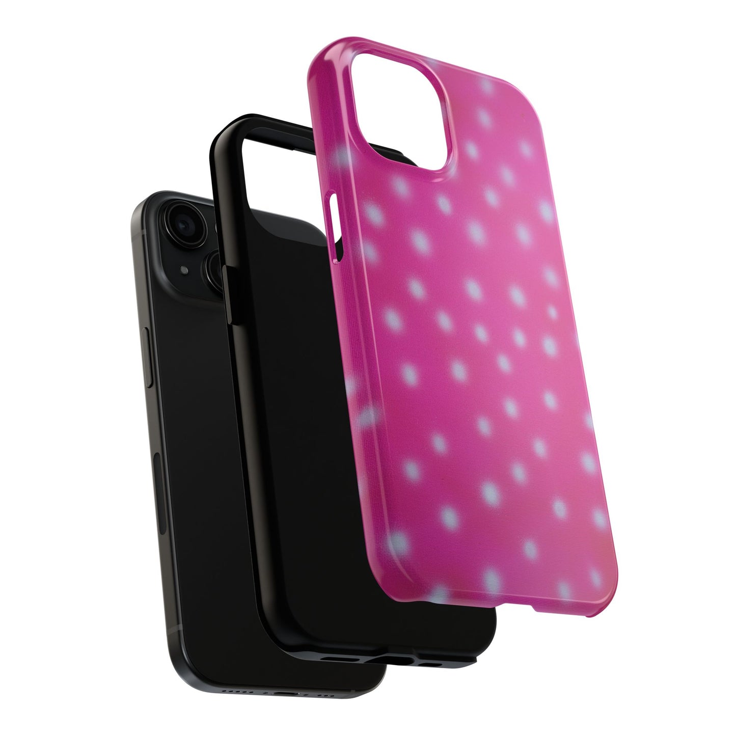 "bubblegum polka dot" airbrush iPhone case