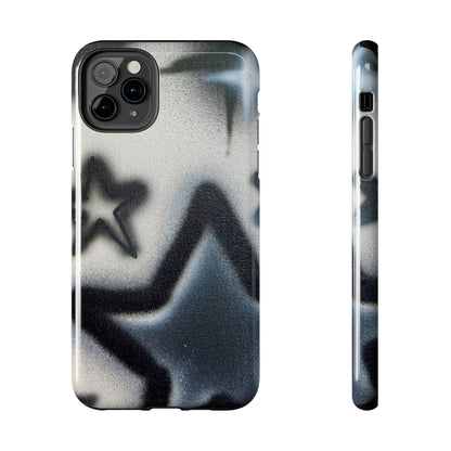 "black & white stars" airbrush iPhone case