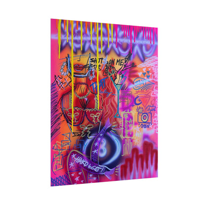 "shots on me!" airbrush rolled print