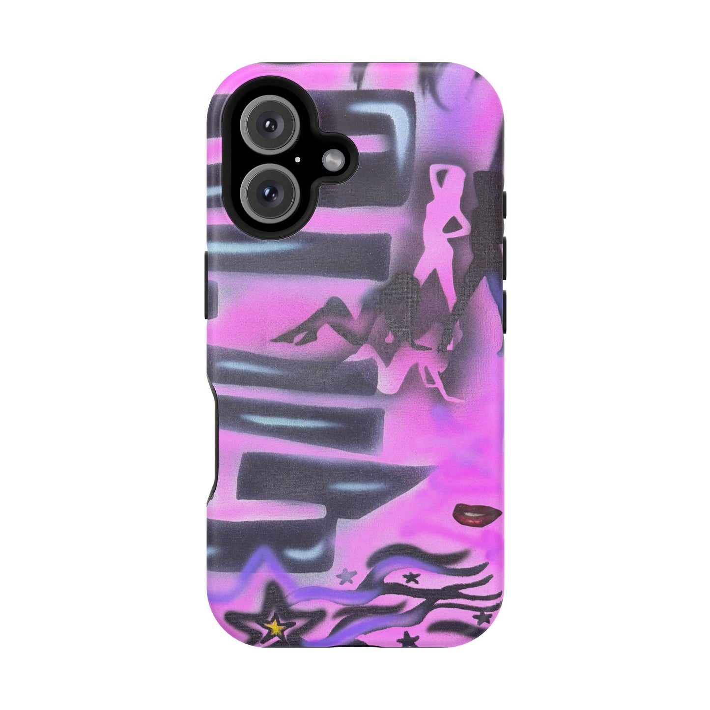 MagSafe "neon nights" airbrush iPhone case
