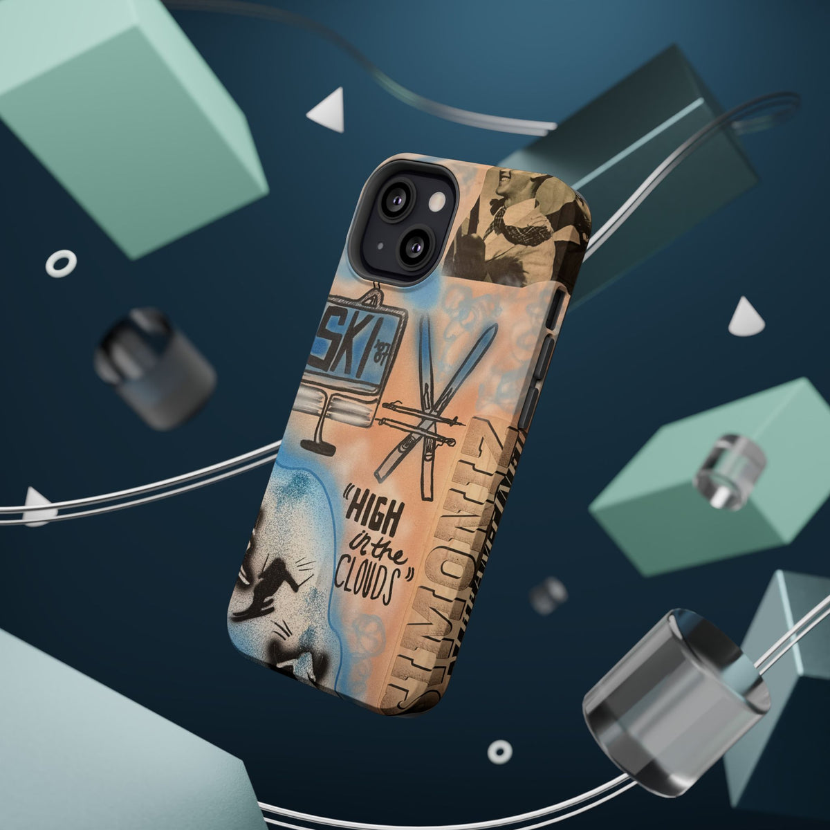 MagSafe „high in the clouds“ Airbrush iPhone Hülle