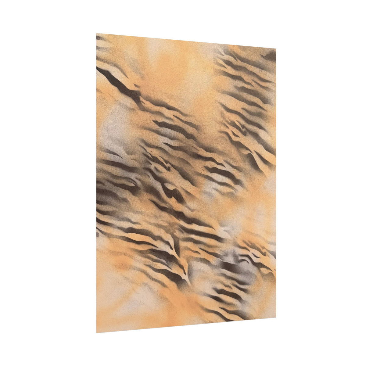 "neutral tiger" airbrush rolled print