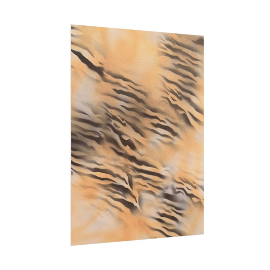"neutral tiger" airbrush rolled print