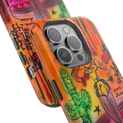 MagSafe "wild, wild west" airbrush iPhone case