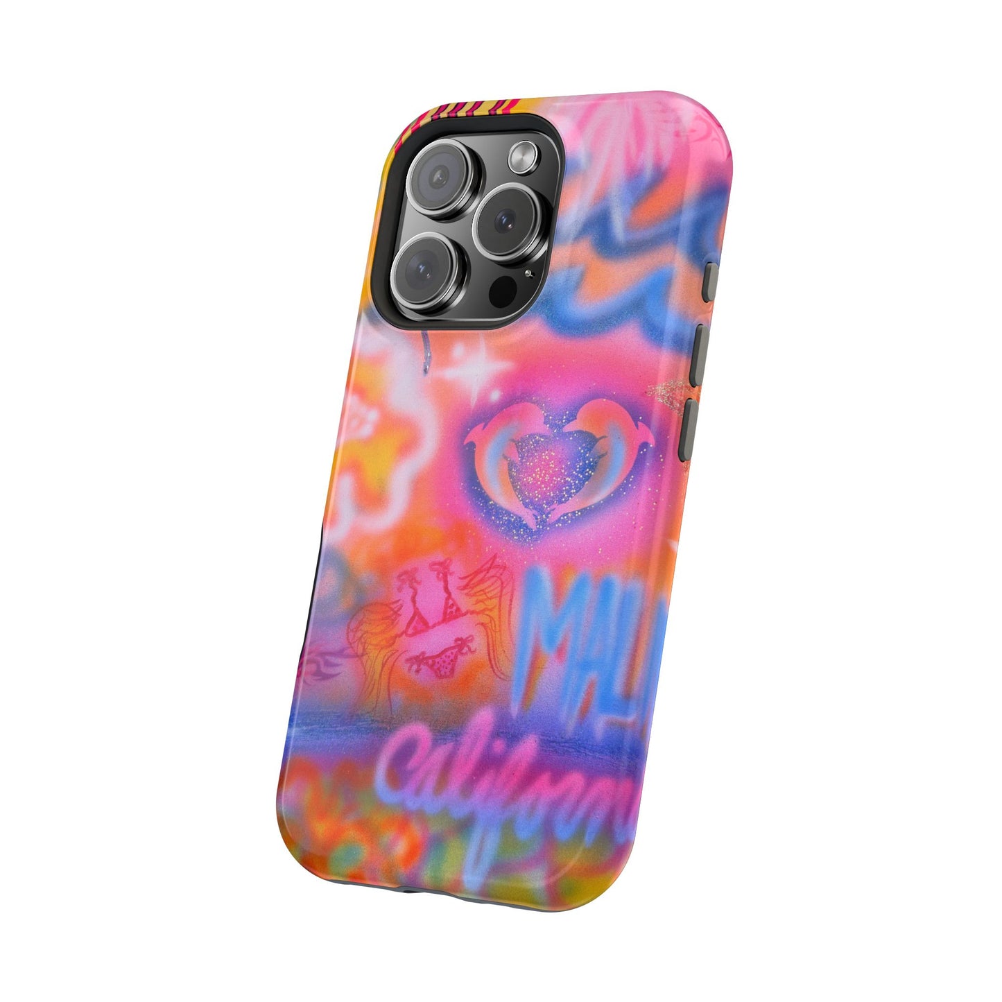"mornings in malibu" MagSafe airbrush iPhone case