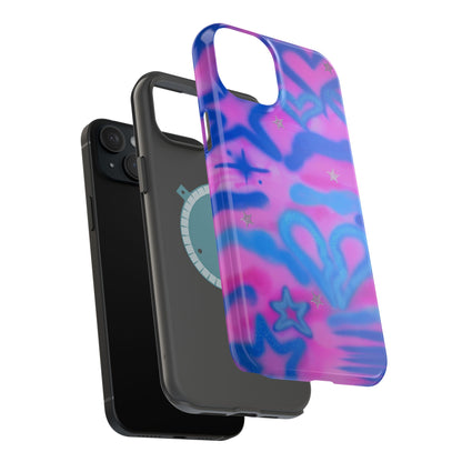 MagSafe "blue camo" airbrush iPhone case