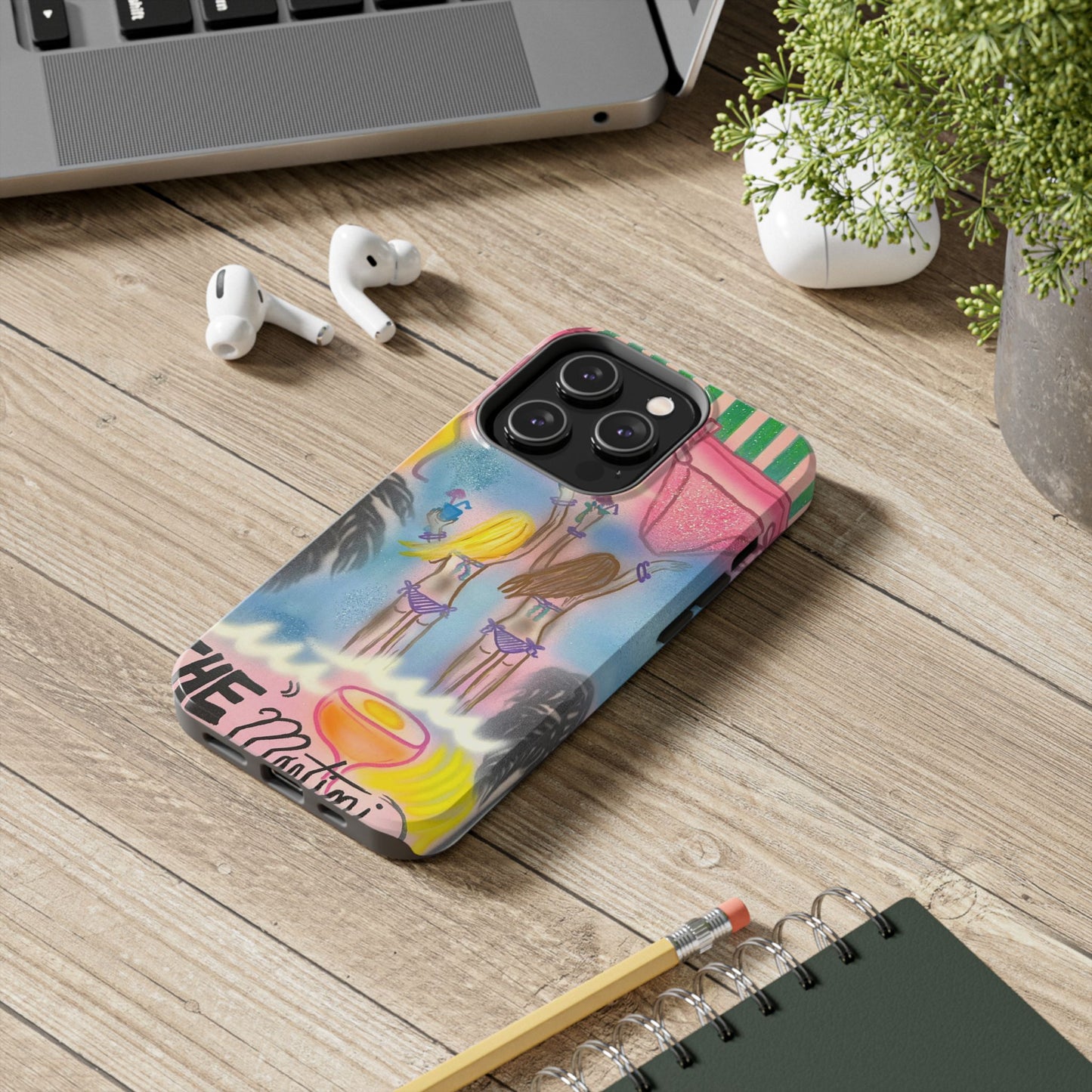 "kinis & tinis" airbrush iPhone case