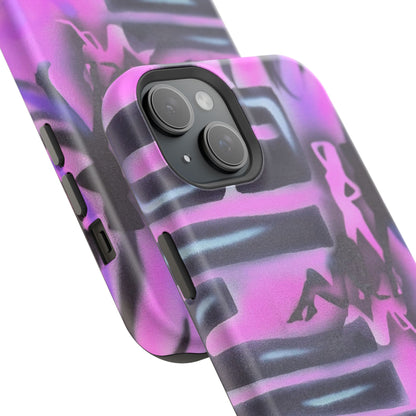MagSafe "neon nights" airbrush iPhone case