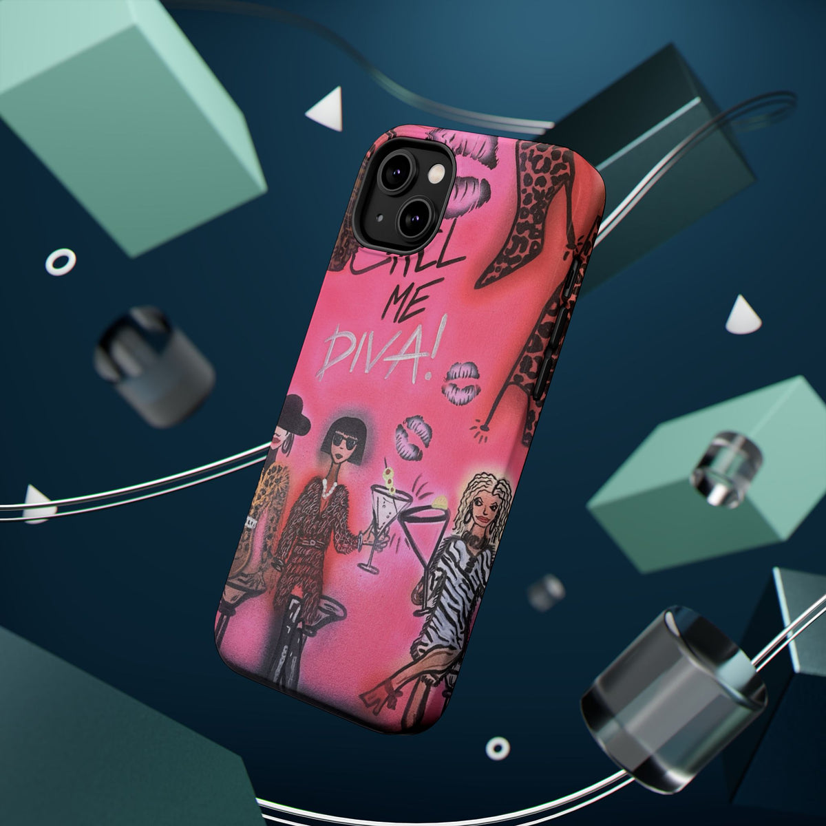 MagSafe "party diva" airbrush iPhone case