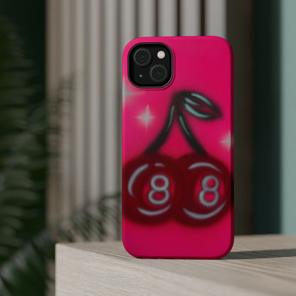 MagSafe "cherry 8ball" airbrush iPhone case
