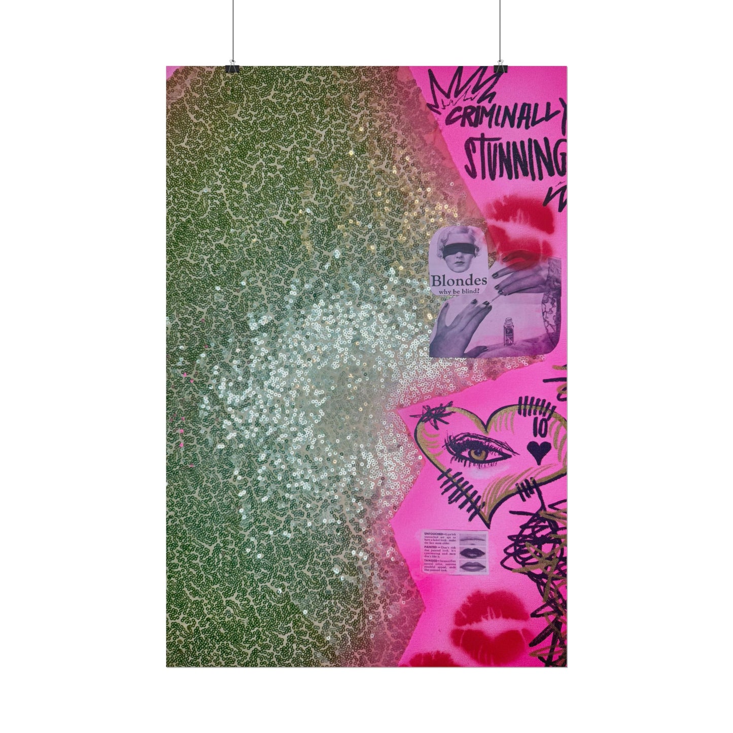 "glitter gloss" airbrush rolled print