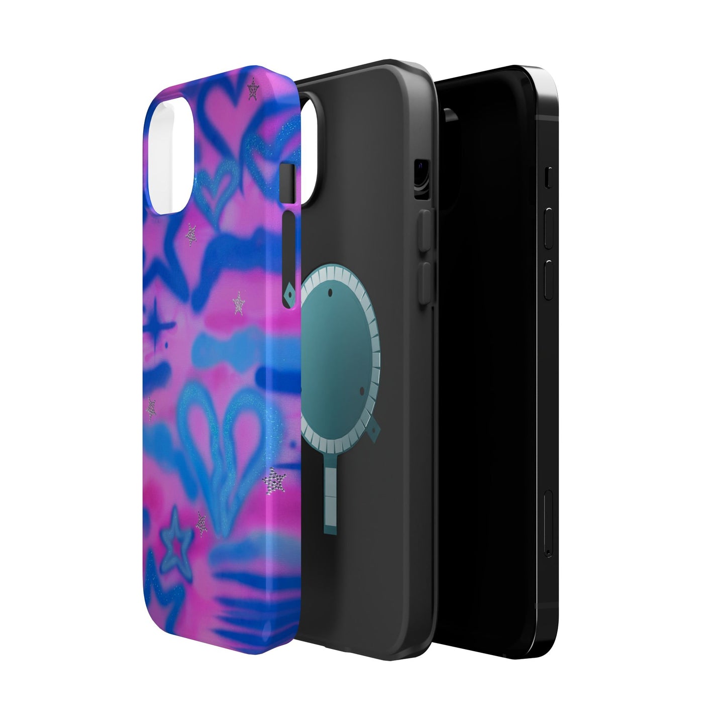 MagSafe "blue camo" airbrush iPhone case
