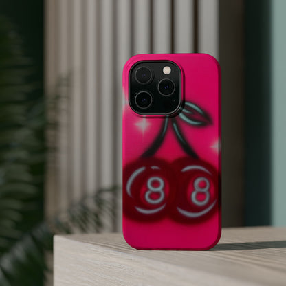 MagSafe "cherry 8ball" airbrush iPhone case