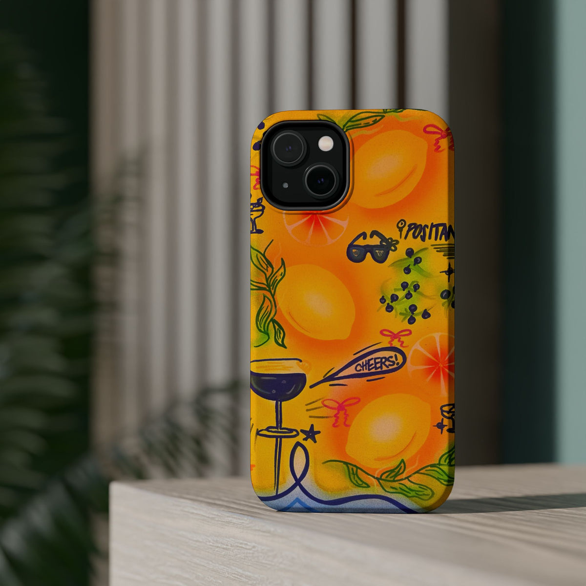 MagSafe Airbrush iPhone Hülle „citrus coastline“