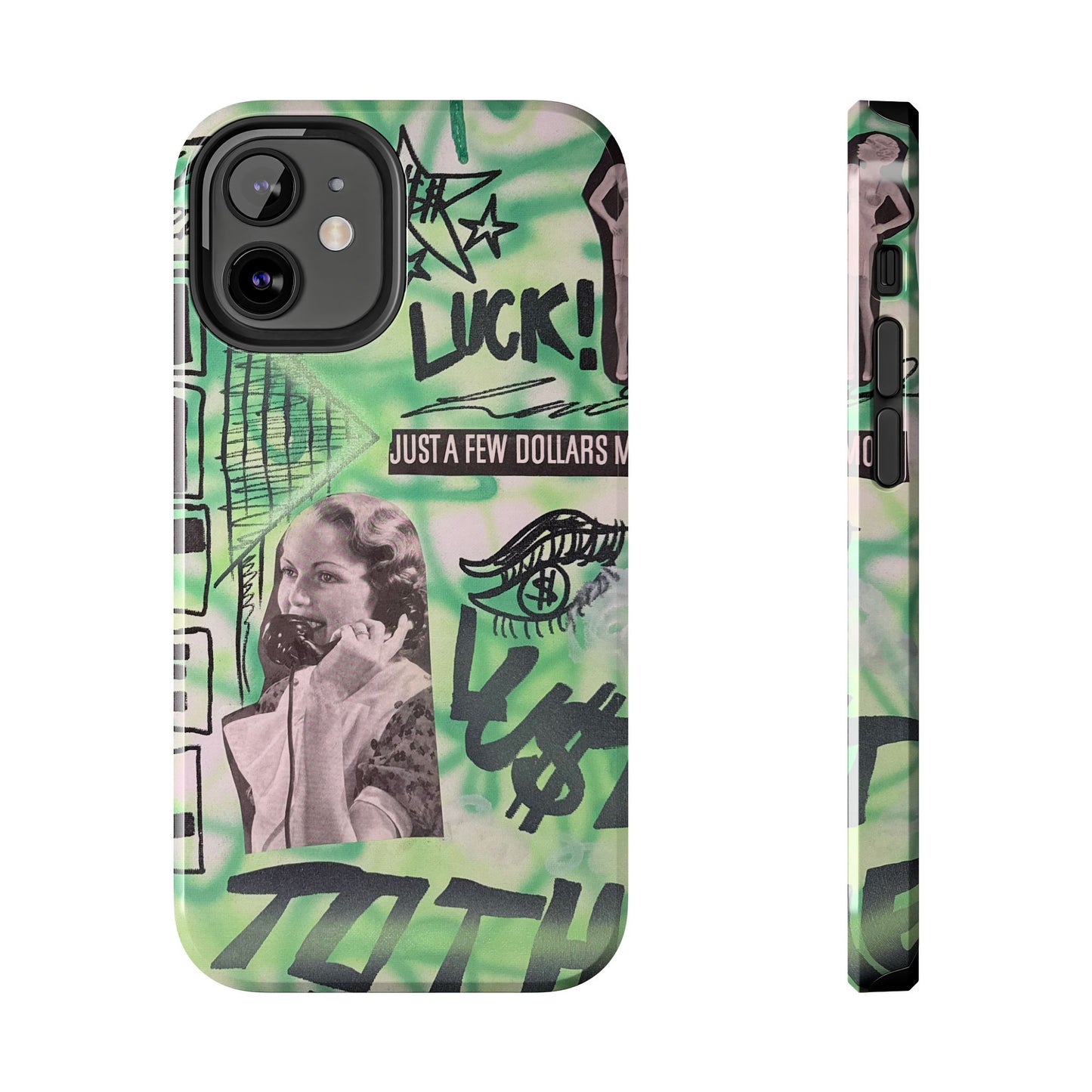 "lust over luck" airbrush iPhone case