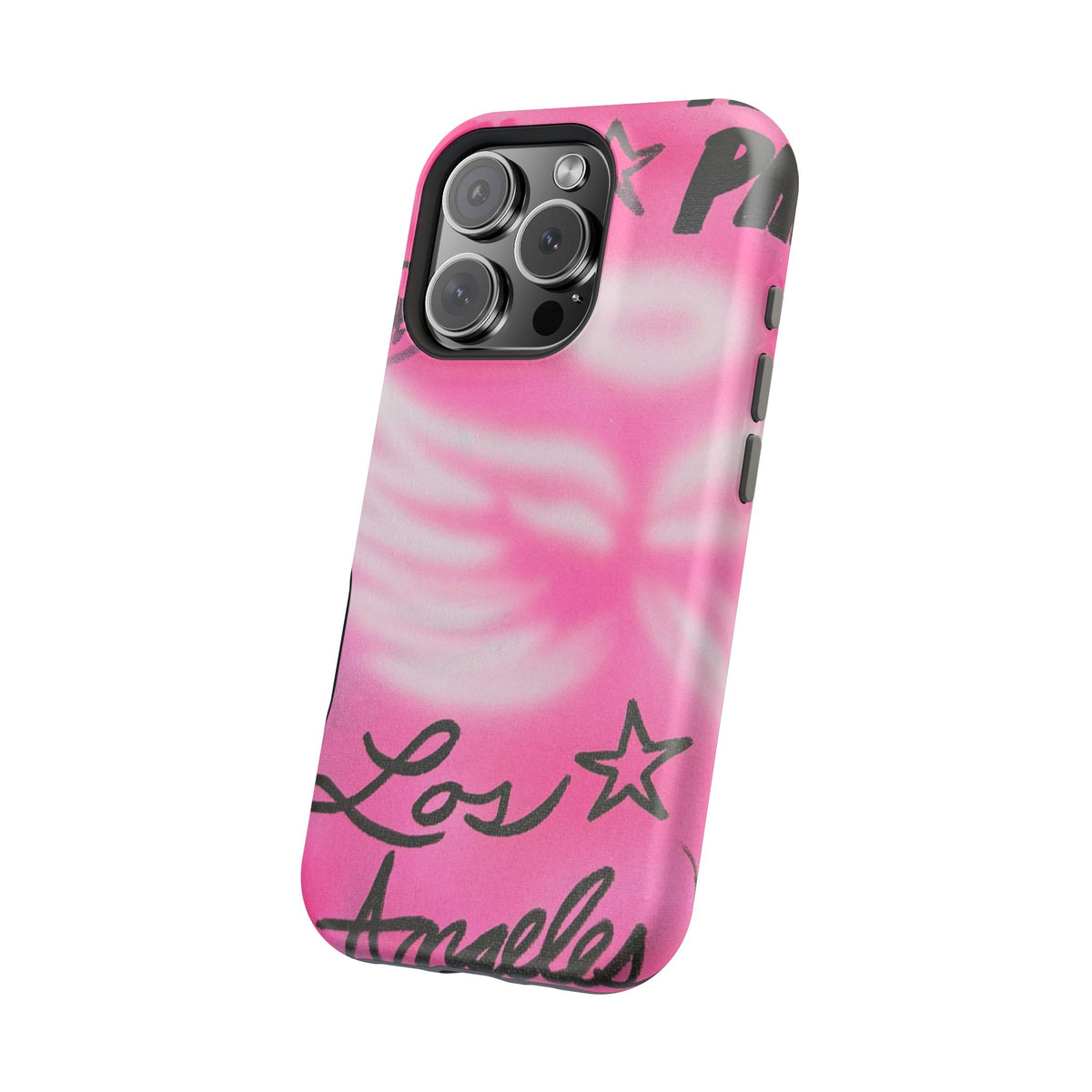 MagSafe "pinke Engelsflügel" Airbrush iPhone Hülle