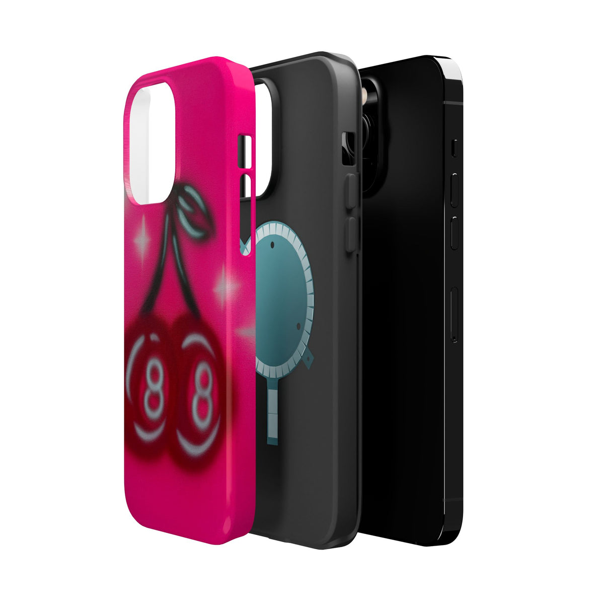 MagSafe "cherry 8ball" airbrush iPhone case