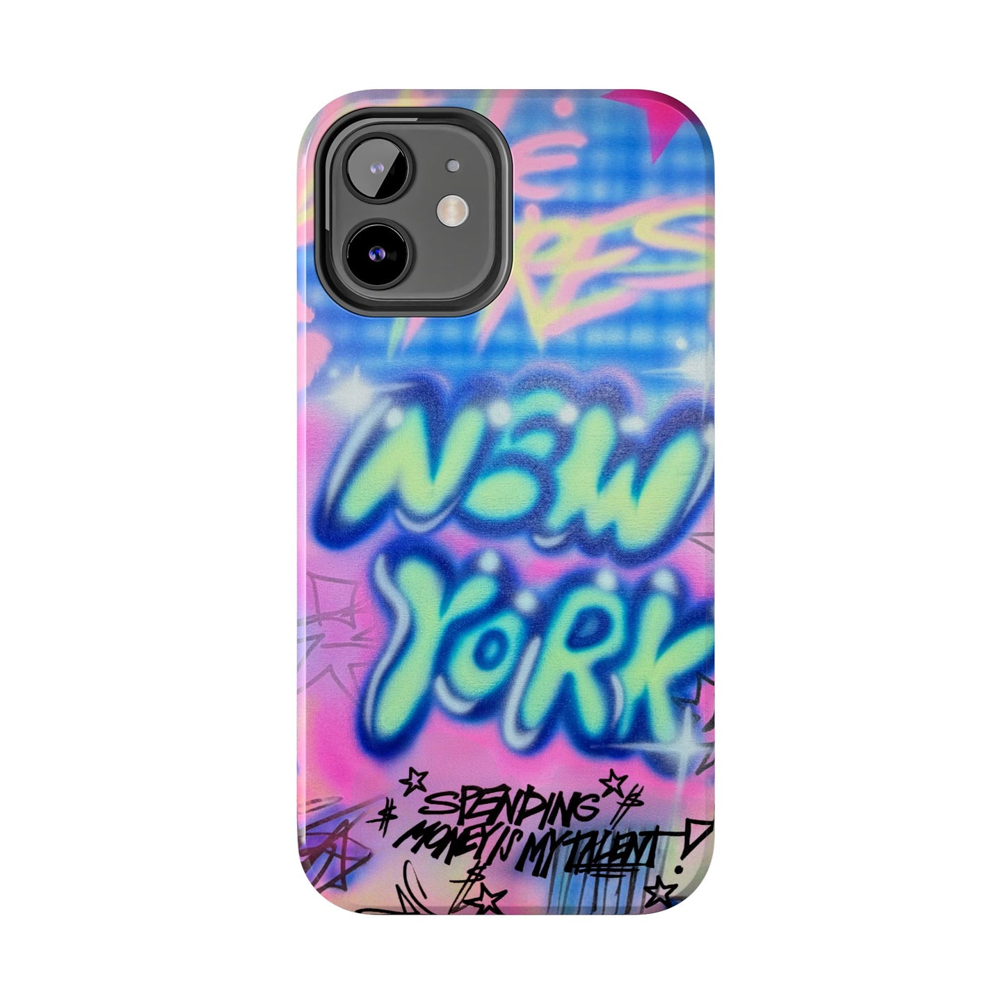 "spending money is my talent" airbrush iPhone case