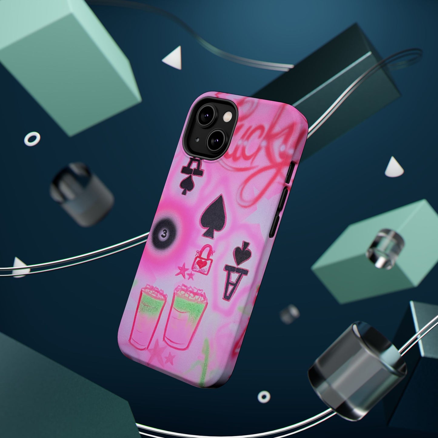 MagSafe "lucky ace" airbrush iPhone case