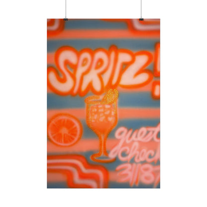 "aperol spritz" airbrush rolled print