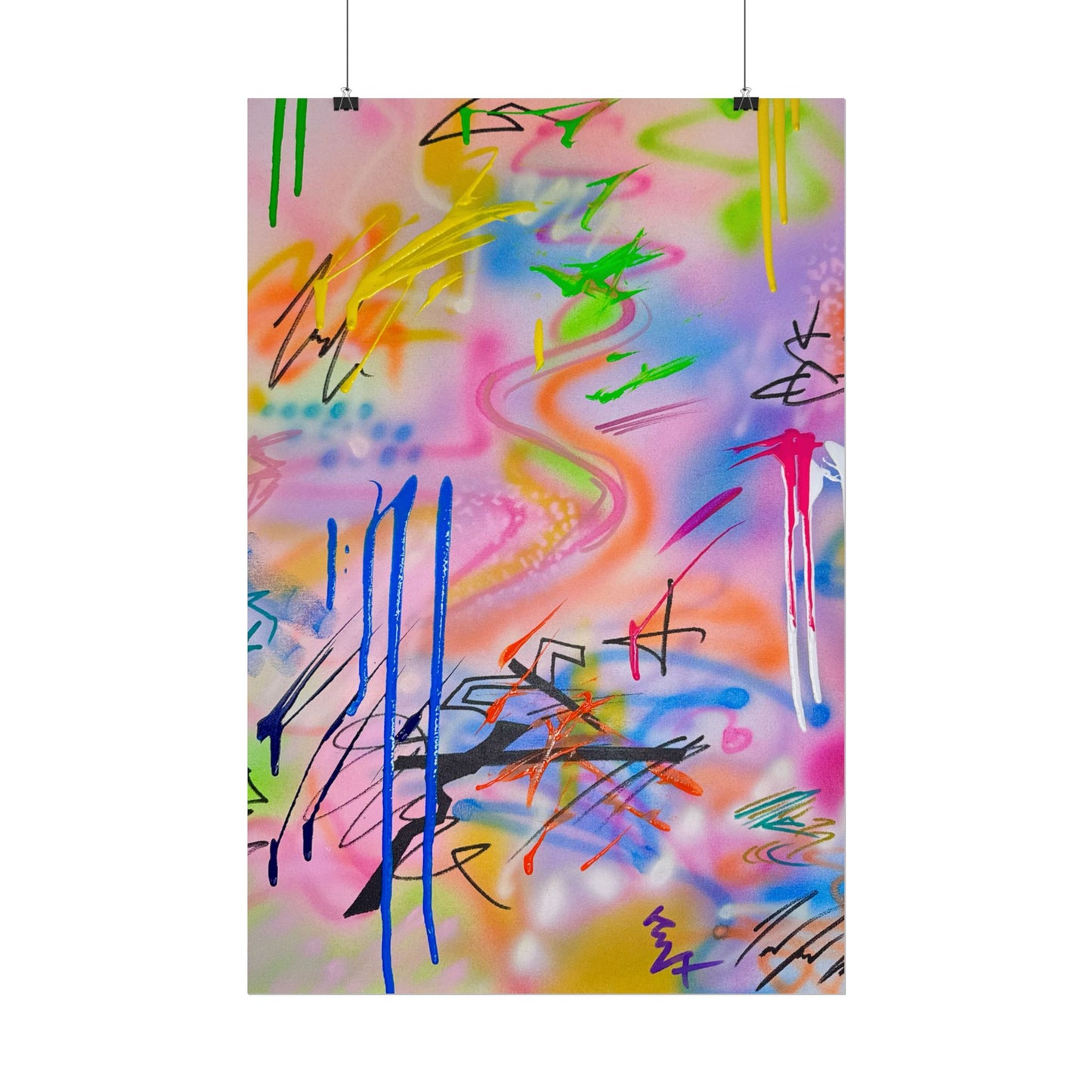 "neon haze" airbrush rolled print
