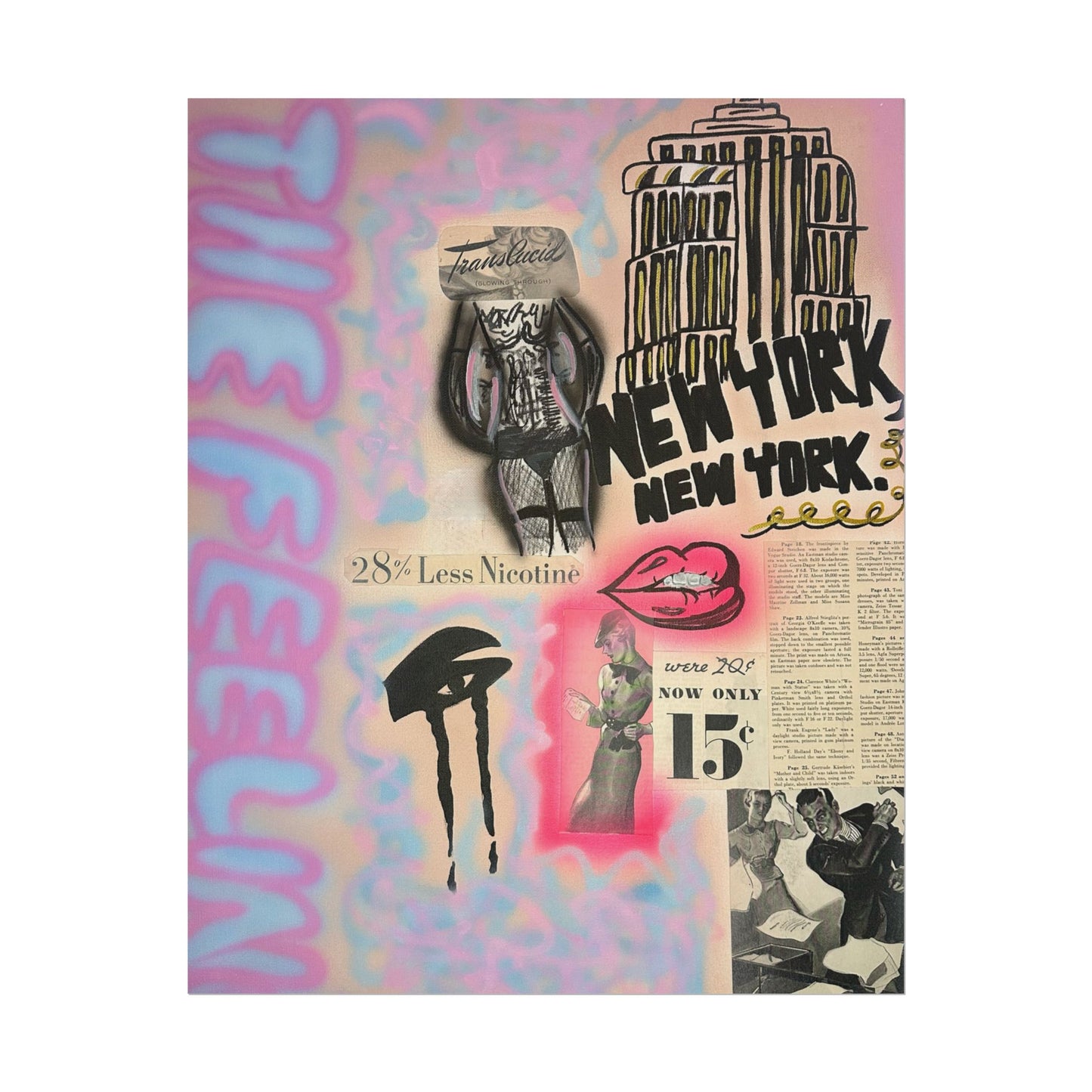 custom nyc airbrush rolled print