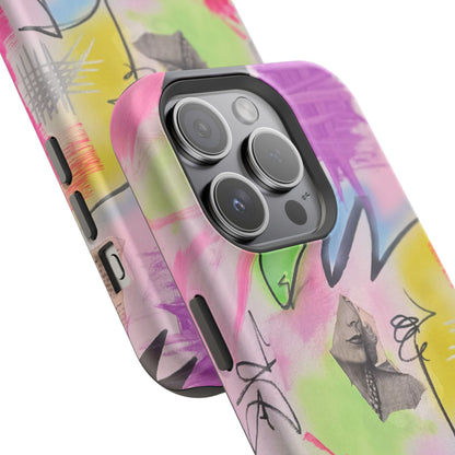 MagSafe "pastel static" airbrush iPhone case