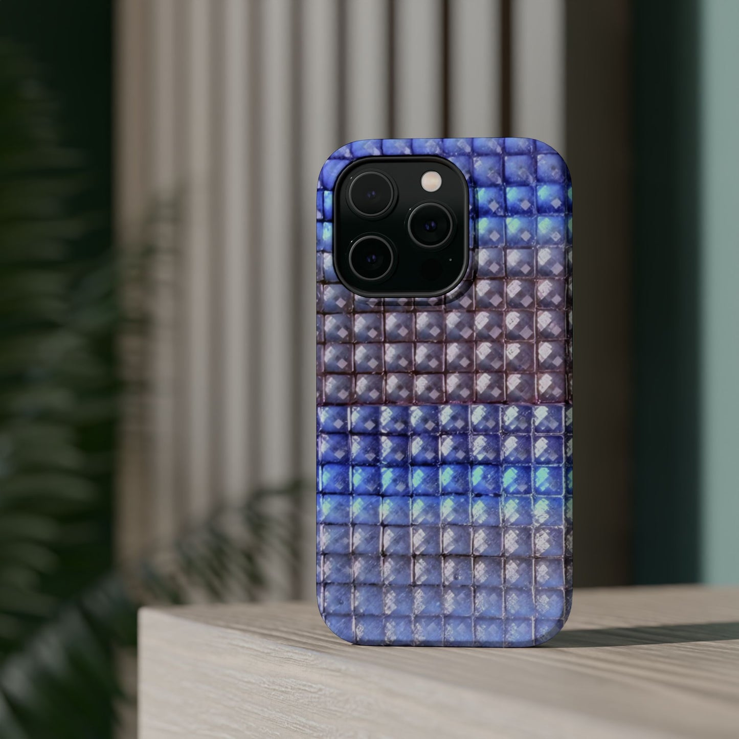 MagSafe "blue studs" airbrush iPhone case