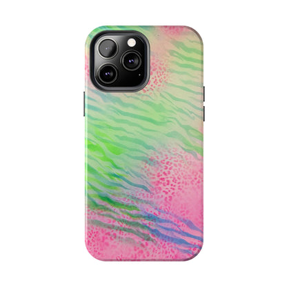"teal cheetah" airbrush iPhone case