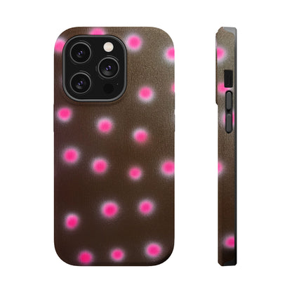 MagSafe "cherry mocha polka dot" airbrush iPhone case