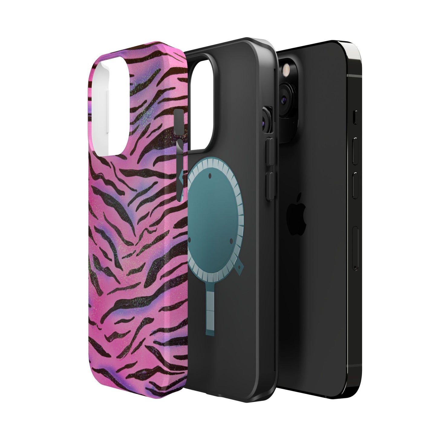 MagSafe "glitter zebra" airbrush iPhone case