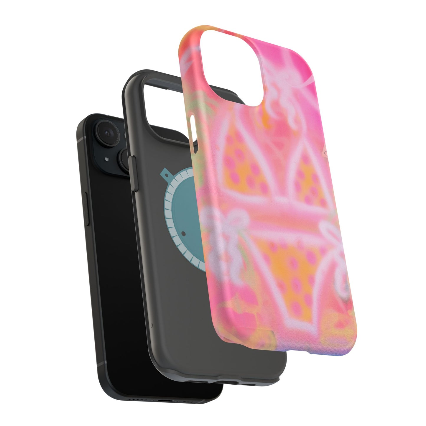 MagSafe "yellow polka dot bikini" airbrush iPhone case